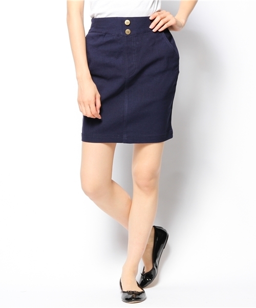 natural couture（ナチュラルクチュール）の「プチプラタイトスカート（スカート・レディース・オフホワイト/レッド/カーキ/ネイビー/ブラック・SMALL）」の4枚目の写真