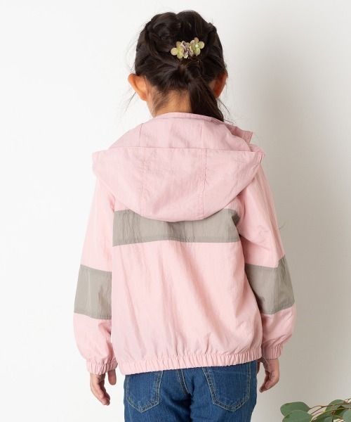 MAKE YOUR DAY（メイクユアデイ）の「【リンクコーデ】裏メッシュウィンドブレーカー■80～140cm（マウンテンパーカー・キッズ・ネイビー/ミント/ブラック/ピンク/イエロー・90/100/110/120/130/140/80）」の10枚目の写真