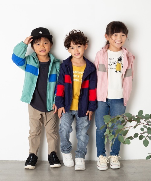 MAKE YOUR DAY（メイクユアデイ）の「【リンクコーデ】裏メッシュウィンドブレーカー■80～140cm（マウンテンパーカー・キッズ・ネイビー/ミント/ブラック/ピンク/イエロー・90/100/110/120/130/140/80）」の11枚目の写真