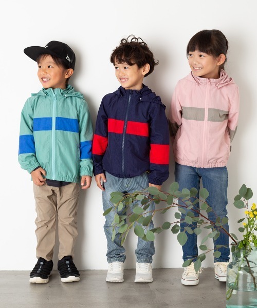 MAKE YOUR DAY（メイクユアデイ）の「【リンクコーデ】裏メッシュウィンドブレーカー■80～140cm（マウンテンパーカー・キッズ・ネイビー/ミント/ブラック/ピンク/イエロー・90/100/110/120/130/140/80）」の12枚目の写真