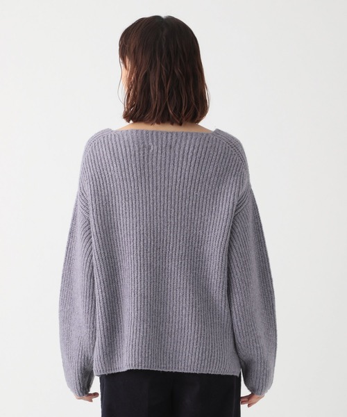 studio CLIP（スタディオクリップ）の「5ゲージコットンスラブ畦プルオーバー（ニット/セーター・レディース・ベージュ/パープル/グリーン/ホワイト/ネイビー・LARGE/MEDIUM）」の13枚目の写真