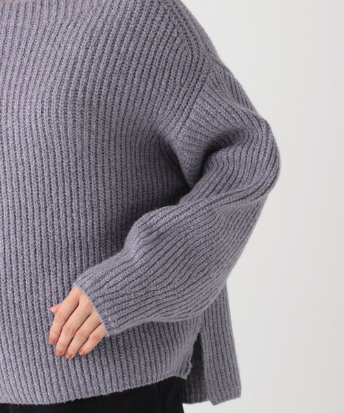 studio CLIP（スタディオクリップ）の「5ゲージコットンスラブ畦プルオーバー（ニット/セーター・レディース・ベージュ/パープル/グリーン/ホワイト/ネイビー・LARGE/MEDIUM）」の15枚目の写真