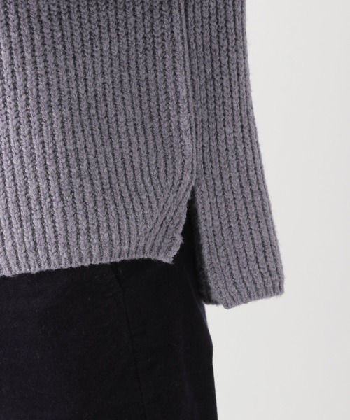 studio CLIP（スタディオクリップ）の「5ゲージコットンスラブ畦プルオーバー（ニット/セーター・レディース・ベージュ/パープル/グリーン/ホワイト/ネイビー・LARGE/MEDIUM）」の16枚目の写真