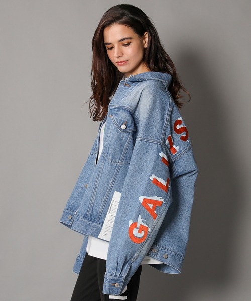 GALLIS ADDICTION（ガリスアディクション）の「GA ビックデニムブルゾン（デニムジャケット・メンズ・ホワイト/オレンジ・S/M/L）」の20枚目の写真
