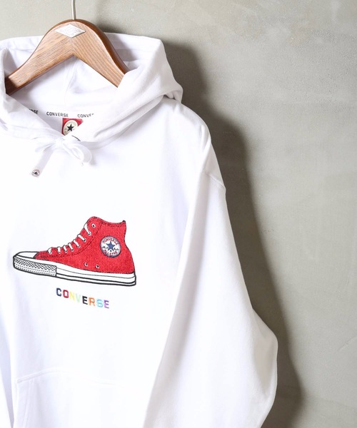 CONVERSE/コンバース】サガラ刺繍プルオーバーパーカー スウェット