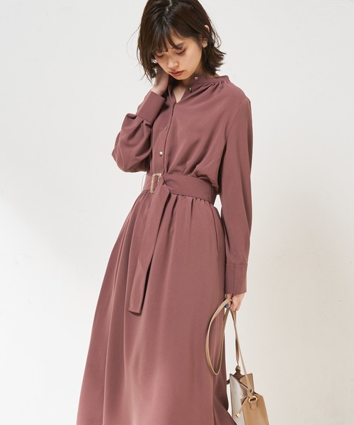 natural couture(ナチュラルクチュール)の「【WEB限定カラー有り】2WAYきれいめワンピース(ワンピース・レディース・モカ/ベージュ/ミント/その他1/その他2/その他3・FREE)」の2枚目の写真
