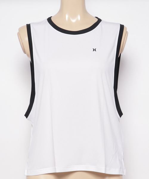 Hurley (ハーレー)の「W QD OAO BIKER SURF TANK / ハーレー レディース タンクトップ クイックドライ UPF50+ アウトドア マリンスポーツ フィットネス ジム ヨガ(タンクトップ・レディース・ホワイト/ブラック/マルチ/ブルー・SMALL/MEDIUM/X-SMALL)」の2枚目の写真