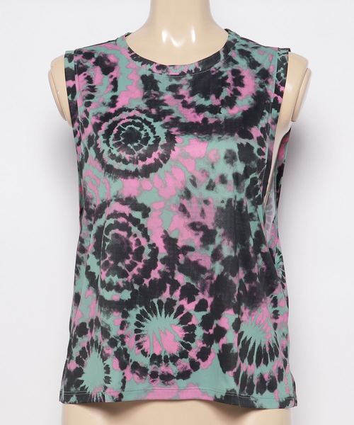 Hurley (ハーレー)の「W QD OAO BIKER SURF TANK / ハーレー レディース タンクトップ クイックドライ UPF50+ アウトドア マリンスポーツ フィットネス ジム ヨガ(タンクトップ・レディース・ホワイト/ブラック/マルチ/ブルー・SMALL/MEDIUM/X-SMALL)」の4枚目の写真