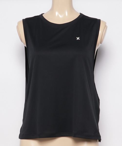 Hurley (ハーレー)の「W QD OAO BIKER SURF TANK / ハーレー レディース タンクトップ クイックドライ UPF50+ アウトドア マリンスポーツ フィットネス ジム ヨガ(タンクトップ・レディース・ホワイト/ブラック/マルチ/ブルー・SMALL/MEDIUM/X-SMALL)」の1枚目の写真