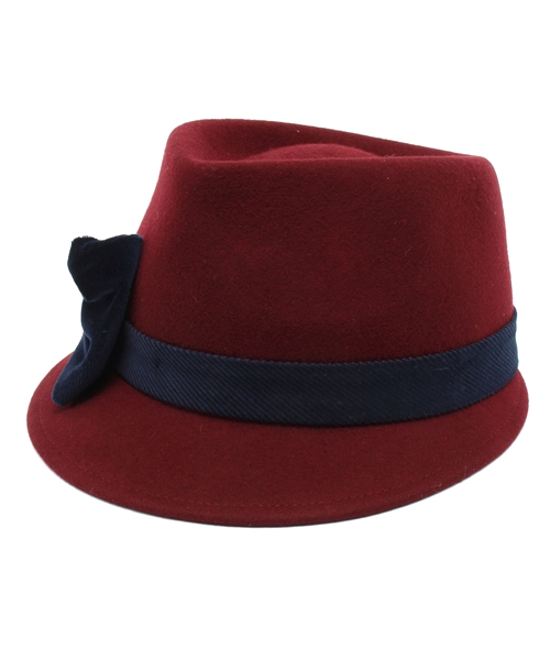 ROSE BUD（ローズバッド）の「(FERRUCCIO VECCHI)#441140/1770 RIBBON FELT HAT（ハット・レディース・ブラック/レッド系その他/ネイビー・ONE SIZE）」の3枚目の写真