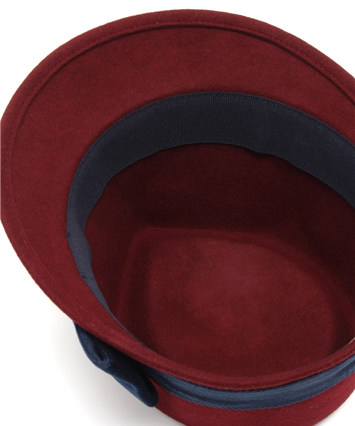 ROSE BUD（ローズバッド）の「(FERRUCCIO VECCHI)#441140/1770 RIBBON FELT HAT（ハット・レディース・ブラック/レッド系その他/ネイビー・ONE SIZE）」の6枚目の写真