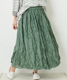 PUAL CE CIN | 【kazumiさん着用】ボイルクリンクルスカート(スカート)