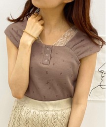 花柄ワッフルキャミソール【ZOZOTOWN限定アイテム】