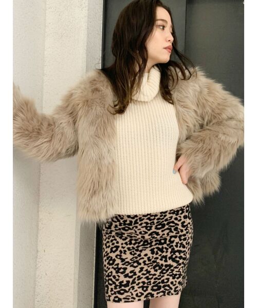 GYDA（ジェイダ）の「レイヤードエコファーライダースジャケット