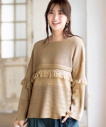 フリンジデザインニット