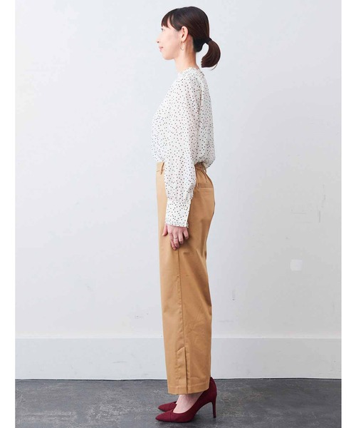 IEDIT（イディット）の「ＩＥＤＩＴ　落ち感素材で上品なドット柄プルオーバー（シャツ/ブラウス・レディース・アイボリー/ブラック・SMALL/MEDIUM/LARGE/X-LARGE/XX-LARGE/XXX-LARGE）」の5枚目の写真