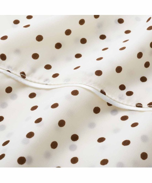 IEDIT（イディット）の「ＩＥＤＩＴ　落ち感素材で上品なドット柄プルオーバー（シャツ/ブラウス・レディース・アイボリー/ブラック・SMALL/MEDIUM/LARGE/X-LARGE/XX-LARGE/XXX-LARGE）」の9枚目の写真