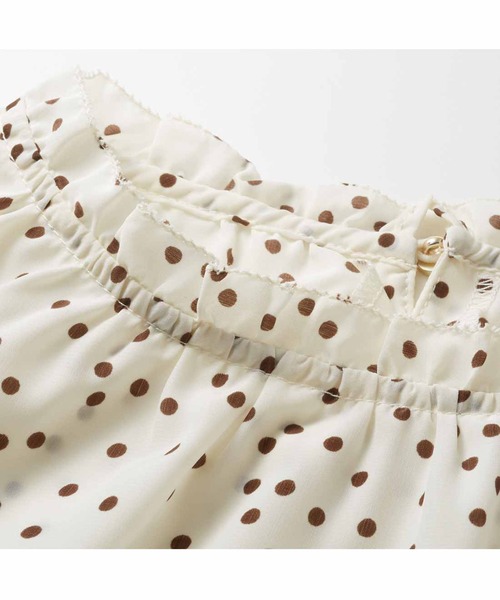 IEDIT（イディット）の「ＩＥＤＩＴ　落ち感素材で上品なドット柄プルオーバー（シャツ/ブラウス・レディース・アイボリー/ブラック・SMALL/MEDIUM/LARGE/X-LARGE/XX-LARGE/XXX-LARGE）」の10枚目の写真