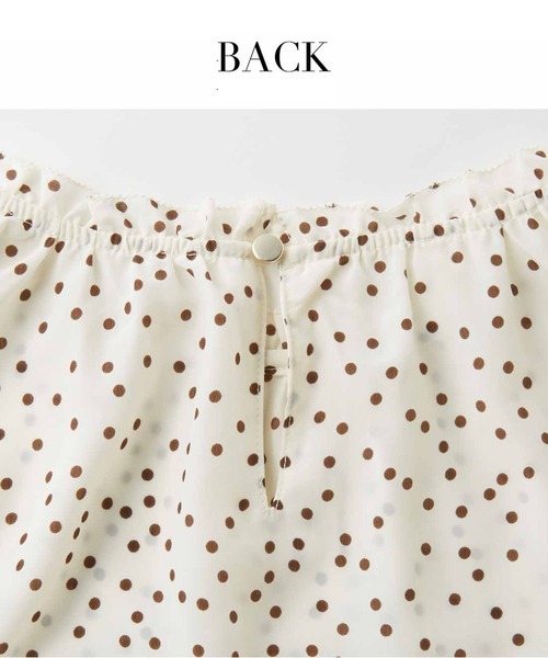 IEDIT（イディット）の「ＩＥＤＩＴ　落ち感素材で上品なドット柄プルオーバー（シャツ/ブラウス・レディース・アイボリー/ブラック・SMALL/MEDIUM/LARGE/X-LARGE/XX-LARGE/XXX-LARGE）」の11枚目の写真