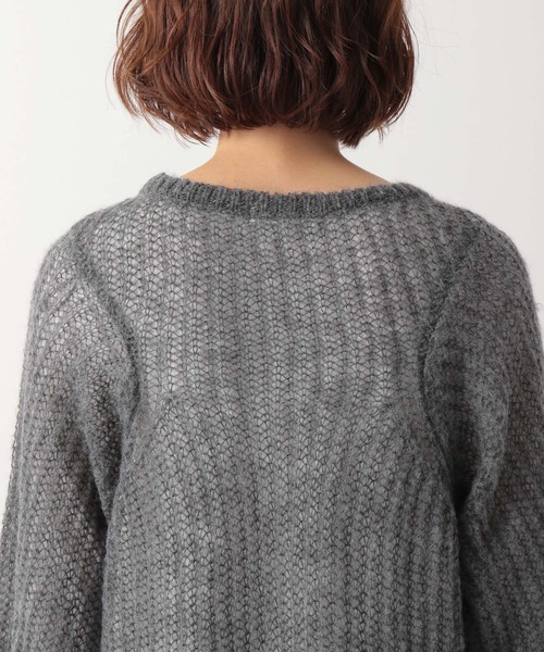 LEPSIM（レプシィム）の「5Gフワフワスカシプルオーバー　918761（ニット/セーター・レディース・チャコールグレー/レッド/モカ/グレイッシュベージュ・FREE）」の21枚目の写真