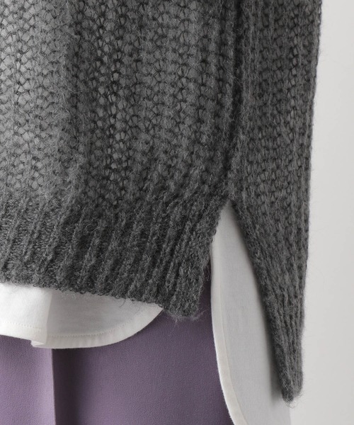 LEPSIM（レプシィム）の「5Gフワフワスカシプルオーバー　918761（ニット/セーター・レディース・チャコールグレー/レッド/モカ/グレイッシュベージュ・FREE）」の20枚目の写真