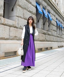 新品　VICKYビッキー　ファー付　ロングコート　清楚　可愛い　綺麗 VICKY ロングコート ホワイトファー付き