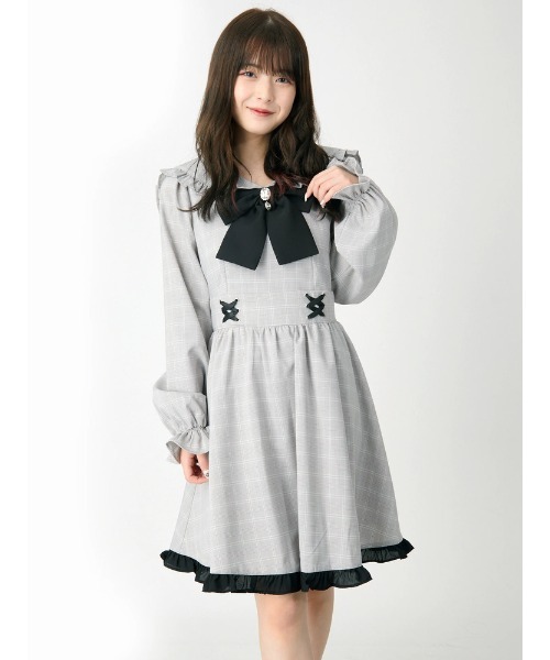 ワンピース Ankビジューリボンセーラーワンピース ワンピース Ank Rouge アンクルージュ のファッション