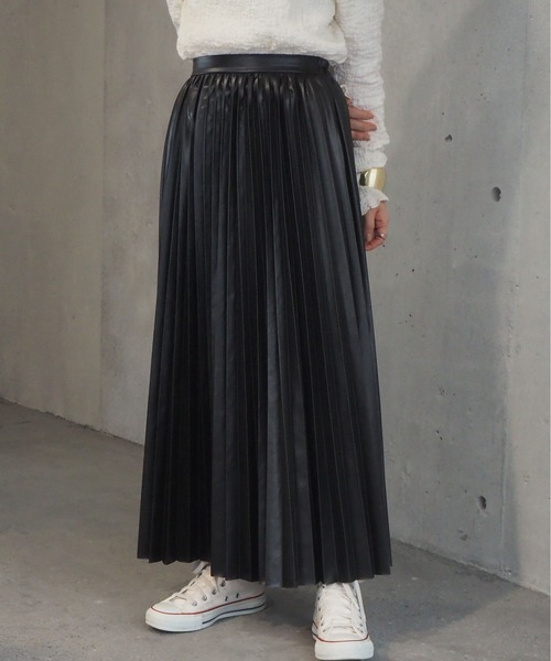 tiptop(ティップトップ)の「2020AW アソート素材プリーツスカート(スカート・レディース・ブラック/ブラウン/ブルー/グレイッシュベージュ/アイボリー・FREE)」の6枚目の写真