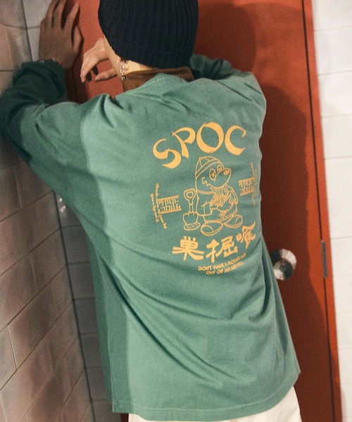 SPOC STORE(スポックストア)の「【SPOC STORE】チャイナプリントLSカットソー(Tシャツ/カットソー・メンズ・ホワイト/ブラック/モスグリーン・M/L)」の3枚目の写真