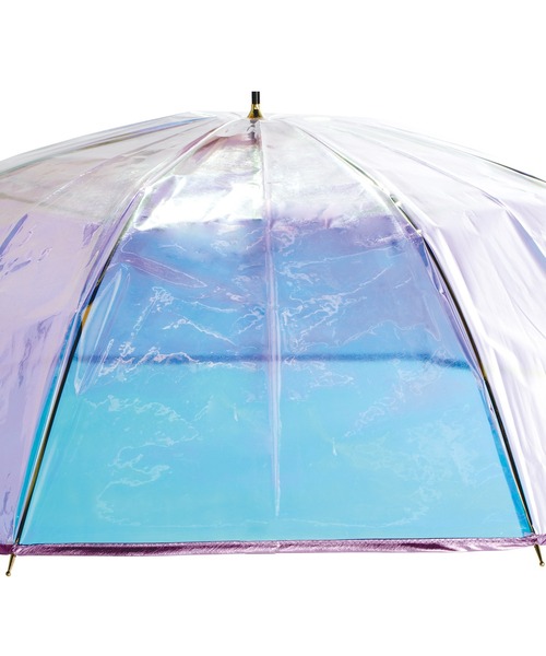 Wpc.（ダブリュピーシー）の「［ビニール傘］パイピング　shiny plastic umbrella　シャイニーアンブレラ（長傘・レディース・ピンク/ゴールド・FREE）」の6枚目の写真
