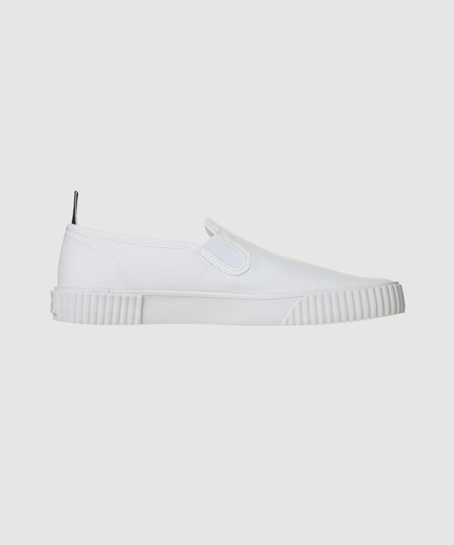 THOM BROWNE(トムブラウン)の「SLIP-ON HERITAGE TRAINER IN CANVAS(スニーカー・メンズ・ホワイト/ネイビー・8.5/9.5/7.5)」の3枚目の写真