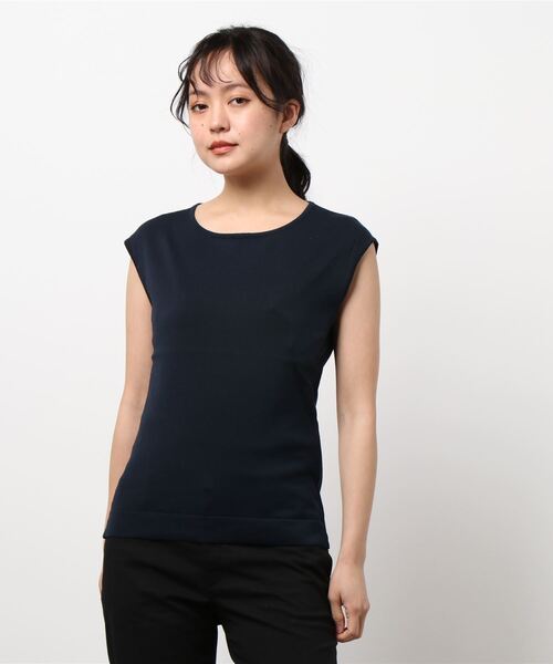 HANAE MORI(ハナエモリ)の「【HANAE MORI】ニット(ニット/セーター・レディース・ホワイト/ベージュ/ネイビー/レッド・40/38)」の3枚目の写真