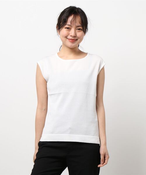 HANAE MORI(ハナエモリ)の「【HANAE MORI】ニット(ニット/セーター・レディース・ホワイト/ベージュ/ネイビー/レッド・40/38)」の1枚目の写真