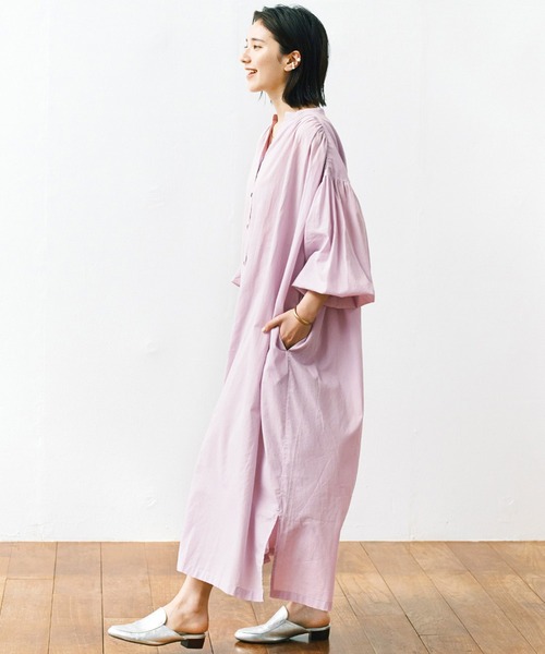 avecmoi（アヴェクモワ）の「【佐藤かなさんプロデュース】 アヴェクモワ　ボリュームスリーブワンピース〈ラベンダー〉（ワンピース・レディース・ラベンダー・1/2）」の5枚目の写真