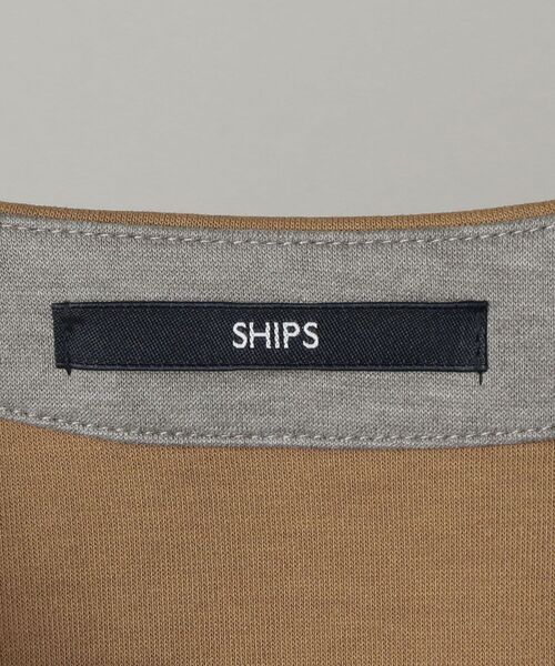 SHIPS（シップス）の「【WEB限定】SHIPS: バルキー ポンチ ワンポイントワッペン ロゴ カーディガン（カーディガン/ボレロ・メンズ・カーキ/ネイビー/イエロー系その他2/グレー・LARGE/XX-LARGE/MEDIUM/X-LARGE/SMALL）」の7枚目の写真