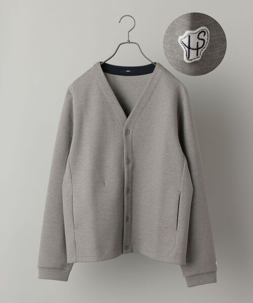 SHIPS（シップス）の「【WEB限定】SHIPS: バルキー ポンチ ワンポイントワッペン ロゴ カーディガン（カーディガン/ボレロ・メンズ・カーキ/ネイビー/イエロー系その他2/グレー・LARGE/XX-LARGE/MEDIUM/X-LARGE/SMALL）」の11枚目の写真