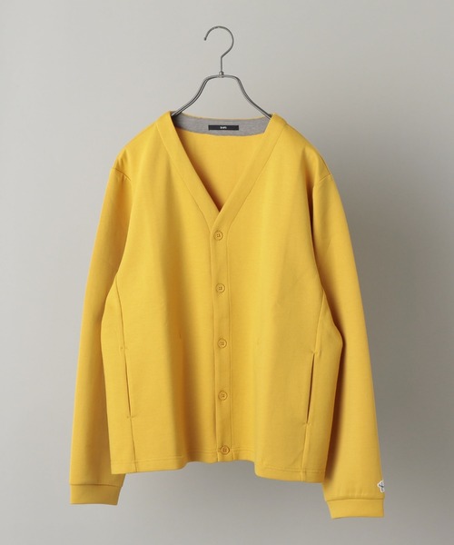 SHIPS（シップス）の「【WEB限定】SHIPS: バルキー ポンチ ワンポイントワッペン ロゴ カーディガン（カーディガン/ボレロ・メンズ・カーキ/ネイビー/イエロー系その他2/グレー・LARGE/XX-LARGE/MEDIUM/X-LARGE/SMALL）」の4枚目の写真