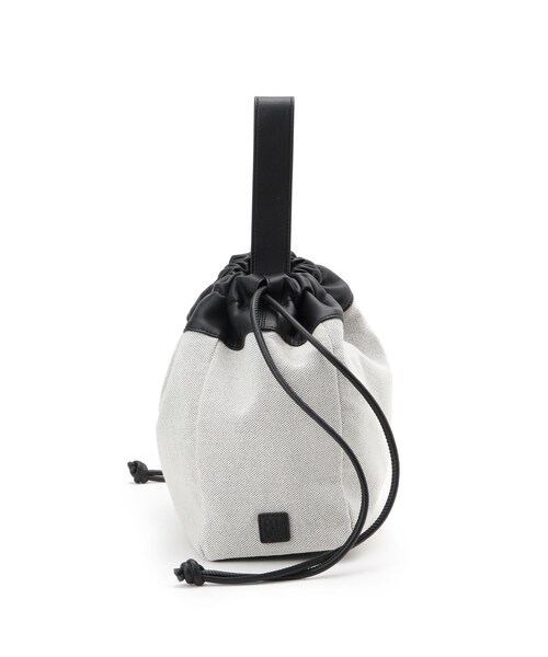 SOUP(スープ)の「◆キャンバスコンビ巾着(ハンドバッグ・レディース・ベージュ/ブラック・00)」の4枚目の写真