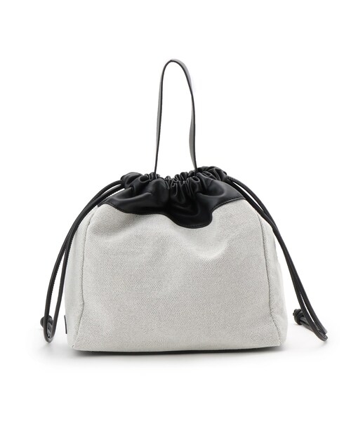 SOUP(スープ)の「◆キャンバスコンビ巾着(ハンドバッグ・レディース・ベージュ/ブラック・00)」の5枚目の写真