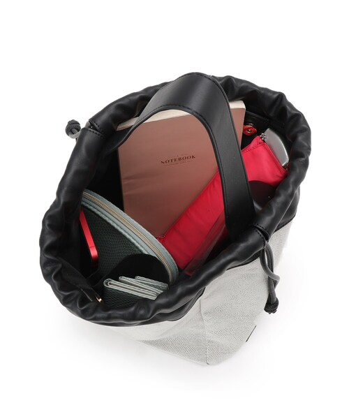 SOUP(スープ)の「◆キャンバスコンビ巾着(ハンドバッグ・レディース・ベージュ/ブラック・00)」の7枚目の写真