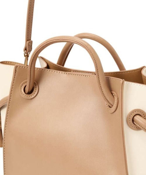 N.（N. Natural Beauty Basic）（エヌエヌナチュラルビューティーベーシック）の「◆むすびハンドルトートバッグ（トートバッグ・レディース・ブラック/ベージュ・ﾌﾘ-）」の7枚目の写真