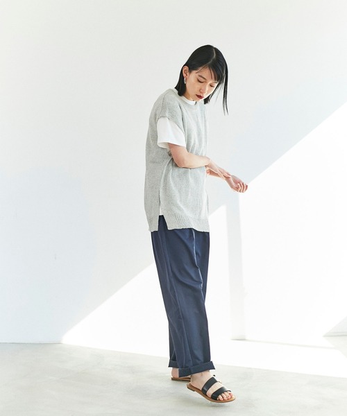 ReNorm(リノーム)の「テープヤーンノースリニット(ニット/セーター・レディース・グレー/ホワイト系その他・フリー)」の7枚目の写真