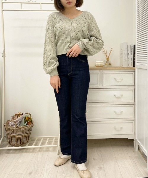 apres jour（アプレジュール）の「透かし編みカーディガン+キャミソールセット【ZOZOTOWN限定アイテム】（カーディガン/ボレロ・レディース・ライトピンク/クリーム/ミント/アイボリー・フリー/X-LARGE）」の5枚目の写真