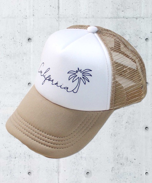 THE CASUAL（カジュアル）の「プリントメッシュキャップ キッズ（キャップ・キッズ・ホワイト系9/ホワイト系5/サックスブルー/ホワイト系1/ホワイト系4/ブラック系/ホワイト系/ベージュ/ホワイト系3/ブラック系1/ホワイト系6/チャコール/ホワイト系2/ネイビー/ホワイト系7/ホワイト系8/オレンジ/ブラック/ブラック系2/ブラウン・56cm/54cm/52cm）」の4枚目の写真