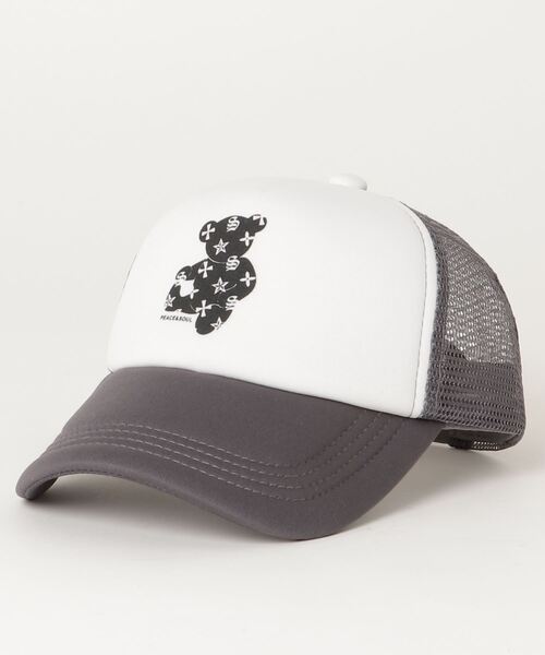 THE CASUAL（カジュアル）の「プリントメッシュキャップ キッズ（キャップ・キッズ・ホワイト系9/ホワイト系5/サックスブルー/ホワイト系1/ホワイト系4/ブラック系/ホワイト系/ベージュ/ホワイト系3/ブラック系1/ホワイト系6/チャコール/ホワイト系2/ネイビー/ホワイト系7/ホワイト系8/オレンジ/ブラック/ブラック系2/ブラウン・56cm/54cm/52cm）」の8枚目の写真