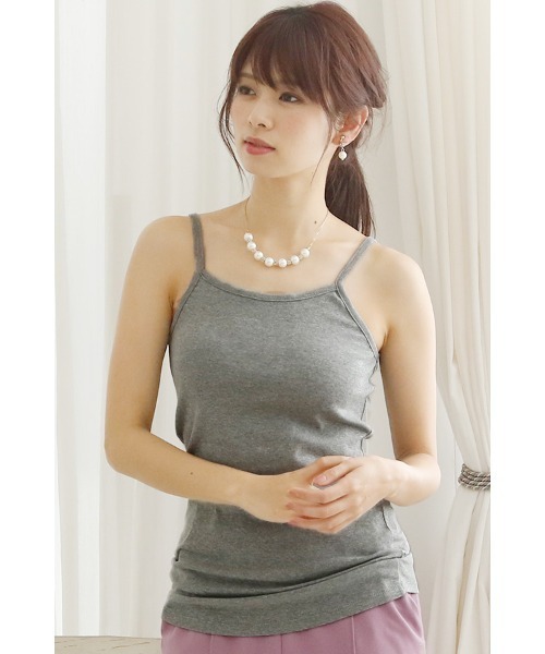 ElegChic(エレグシック)の「ベーシックキャミソール(キャミソール・レディース・ネイビー/グレー/ブラック/ホワイト・XXL/XL/4L/L/M)」の3枚目の写真