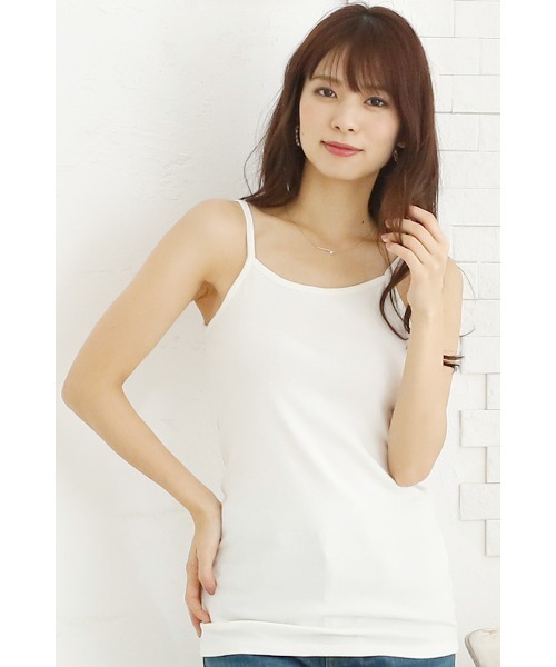 ElegChic(エレグシック)の「ベーシックキャミソール(キャミソール・レディース・ネイビー/グレー/ブラック/ホワイト・XXL/XL/4L/L/M)」の2枚目の写真