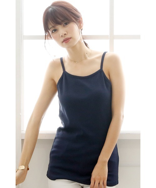 ElegChic(エレグシック)の「ベーシックキャミソール(キャミソール・レディース・ネイビー/グレー/ブラック/ホワイト・XXL/XL/4L/L/M)」の5枚目の写真