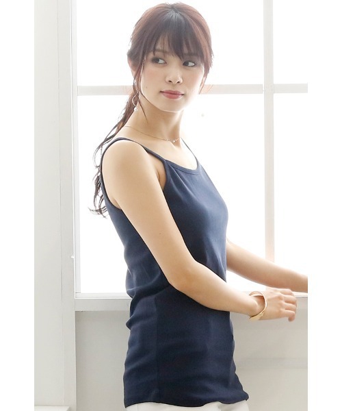ElegChic(エレグシック)の「ベーシックキャミソール(キャミソール・レディース・ネイビー/グレー/ブラック/ホワイト・XXL/XL/4L/L/M)」の6枚目の写真