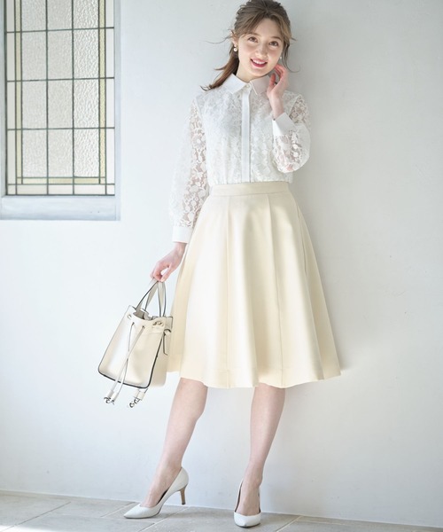 tocco closet(トッコ クローゼット)の「パール釦バックリボンフラワーレースブラウス(シャツ/ブラウス・レディース・オフホワイト/ベージュ・M)」の17枚目の写真